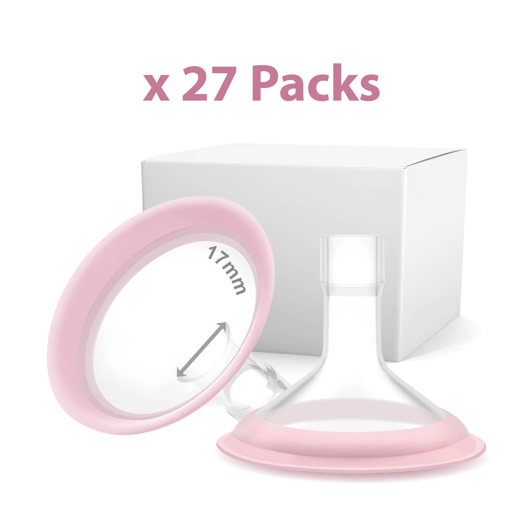 Maymom MyFit Pano Series 17 mm Two-Piece Design Breastshield, retail pack, 2 pcs/pack, 27 packs, for USA ONLY (image for) Maymom MyFit Pano Series 17 mm Two-Piece Design Breastshield, retail pack, 2 pcs/pack, 27 packs, for USA ONLY